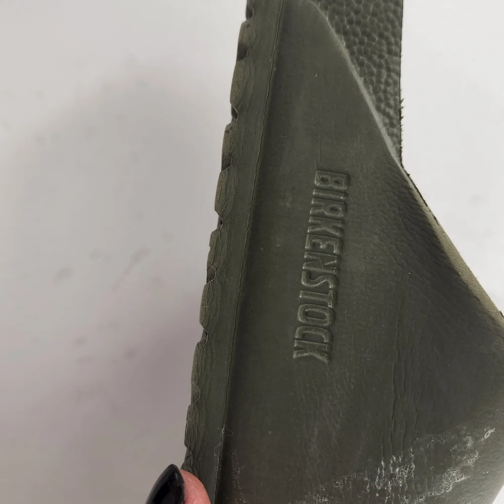 Birkenstock Olive Green Sandals Size 45 Mens 12 - Picture 8 of 9